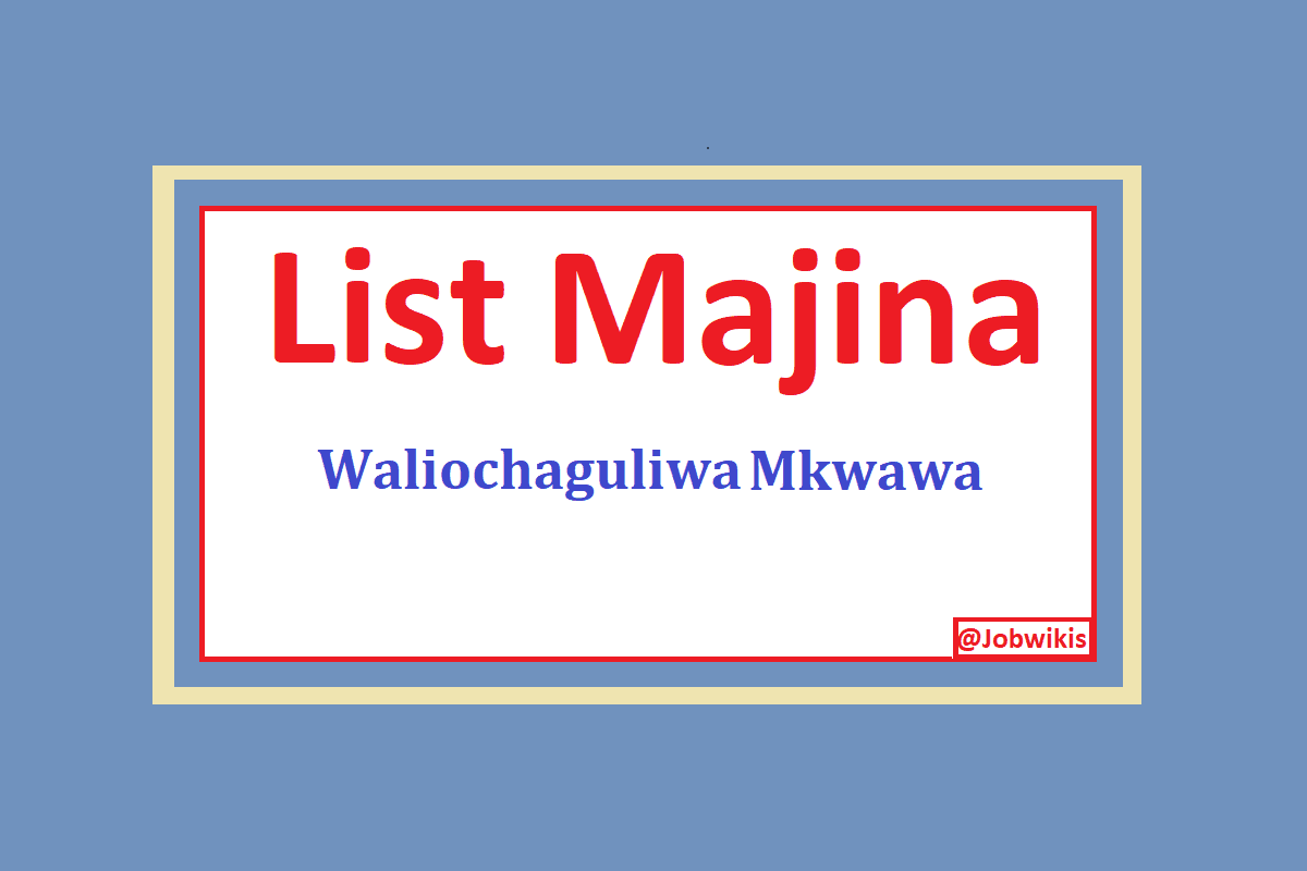 Majina ya Waliochaguliwa Mkwawa university 