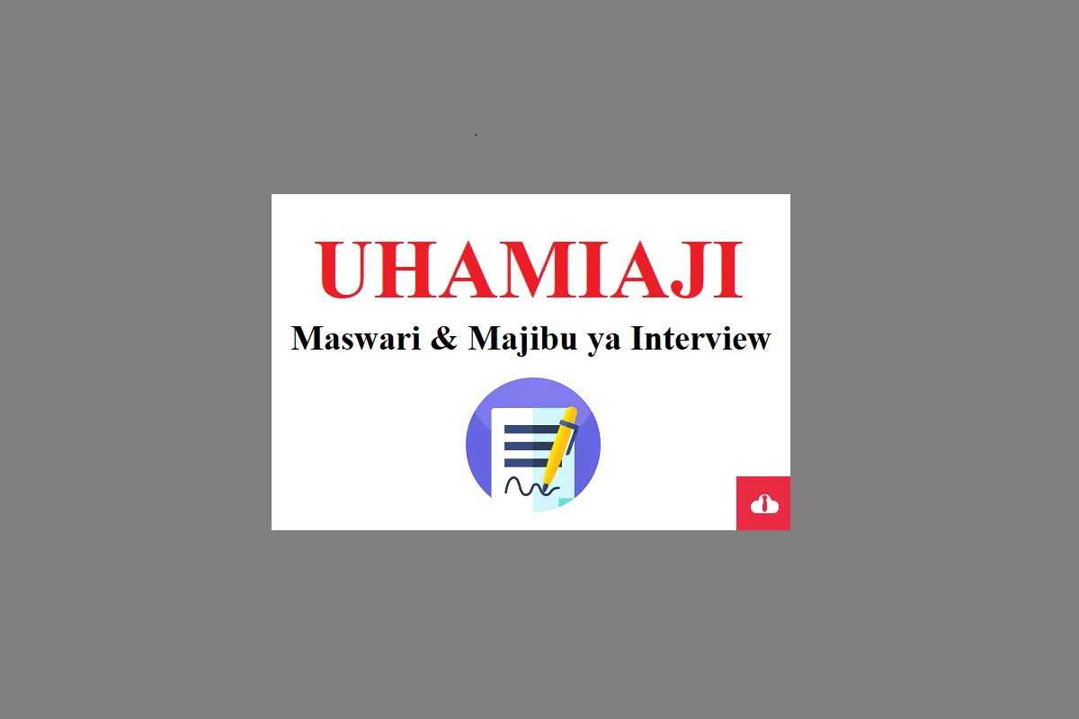 Maswali ya Interview na Majibu Jeshi la Uhamiaji pdf 2024